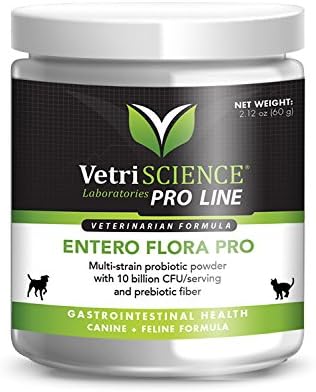 Amazon Com Vetriscience Entero Flora Pro Powder Multi Strain Probiotic Supplement For Cats And Dogs 60 Grams Pet Supplies