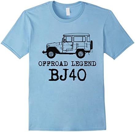 Mens BJ40 legend vintage off road truck t-shirt Small Baby Blue