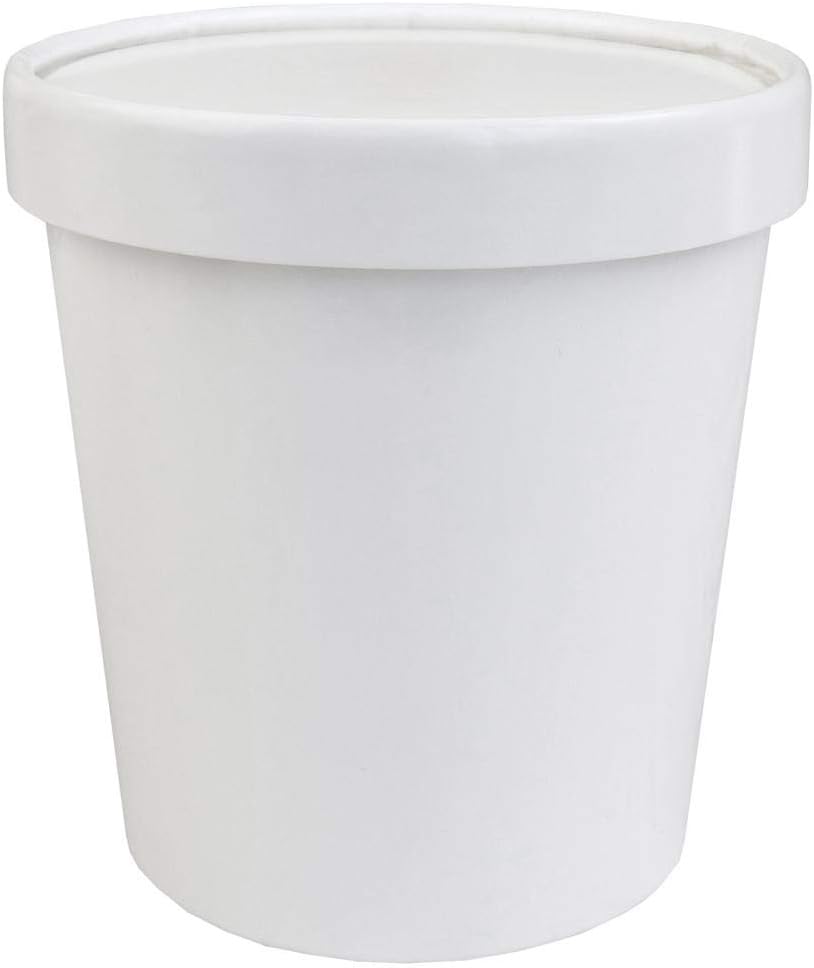 [250 Count] 16 oz Freezer Containers And Lids - With Non-vented Lids to Prevent Freezer Burn - Premium Heavy Duty Ice Cream Containers! Frozen Dessert Supplies