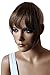 CAISHA 100% HUMAN HAIR Clip in Bangs Fringe Hair Piece Hair Extension Brown Mix H313b