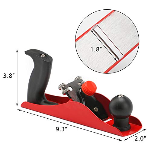 Adjustable Bench Plane, EnPoint Hand Plane for Woodworking, 9-1/3 Inch Flat Base Cast Wood Hand Planer with 2 Inch Edged Blade Smooth Surface Table Chair Leg for Hardwood Carpenter Woodcarver