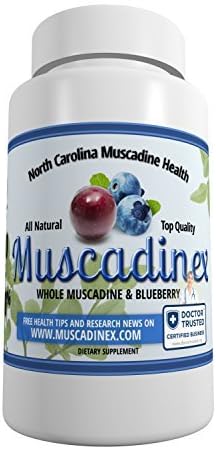 USA Blueberry Pterostilbene. 500mg. With Muscadine Grape Resveratrol. 60caps. by Muscadinex