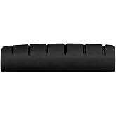Metallor Black Cattle Bone Guitar Nut 6 String Pre-Slotted Top Nut for LP | 43mm x 9mm x 6mm, Compatible with LP Style Electric Guitar or Folk Acoustic Guitar, Guitar Parts Replacement, Black
