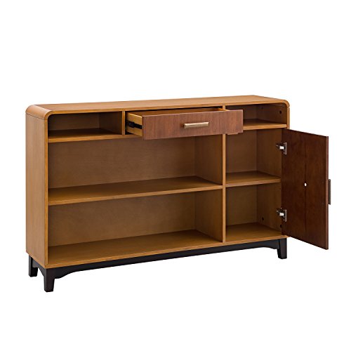 Furniture HotSpot Two Tone Credenza Sideboard Buffet Midcentury Buffet Table - Thumbnail 3