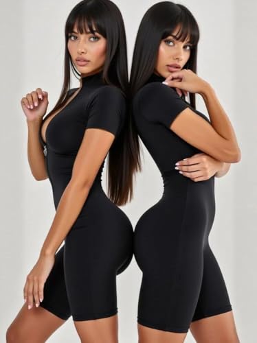 Bona Fide One Piece Workout Jumpsuits for Women - Athletic Romper Jumpsuit with Tummy Control and Butt Lifting for Yoga, Gym
