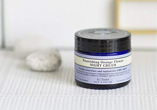 Neals Yard Remedies Nourishing Orange Flower Night Cream 50 gram - Replenishes Dry Skin Overnight to Keep it Soft Supple and Beautifully Smooth