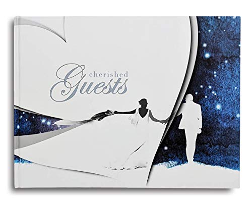 Cherished Guest Hardcover Wedding Guest Book, Wedding Guest Advice Book, Registration Book, Signature Book, Contemporary Matte Finish, Hardcover by Konig House Guest Books