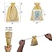 25 Pcs Burlap Gift Bags 3x4 Inch, Linen Sacks Bag with Gift Tags Drawstring Rope for Gifts, Reusable Jewelry Pouches for Art DIY Craft Present Favors