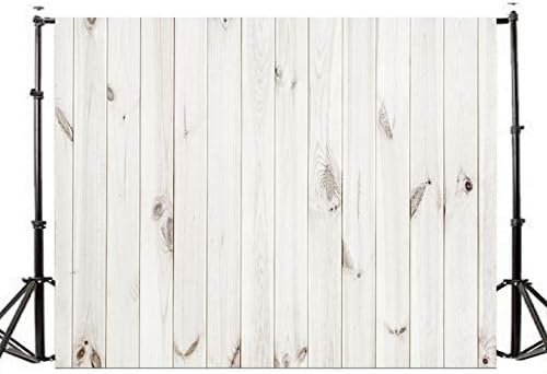 DLERGT 7x5ft Wood Photography Backdrop White Wood Floor Photo Background Vinyl Customized Studio Background Studio Props 21-08