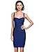 Alice & Elmer Women's Rayon Strap Sleeveless Spaghetti Bodycon Mini Bandage Club Dress RoyalBlue S