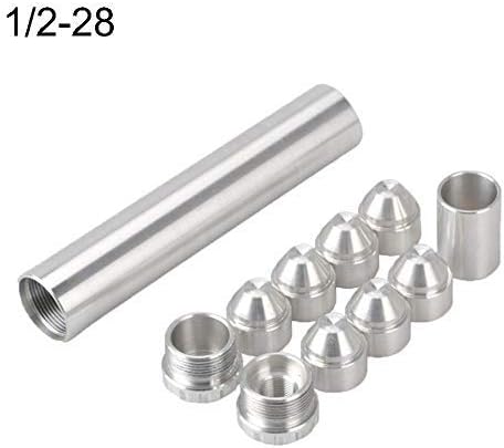 Ugthe For Car Use Only 1x6 Aluminum Car Fuel Filter for 5/8-24 Napa 4003 (Silver, 1/2-28)