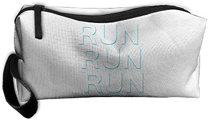 Run BTS Zipper Closure 3D Printing Pencil Pen Case Cosmetic Makeup Bag Travel Bag Tote For Women Girls