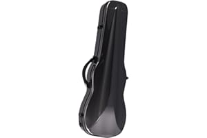 16 inch Viola Case, Viola Hard Case Carbon Fiber Viola Hard Case Built-in Thermometer Lightweight Portable(Mesh Black)