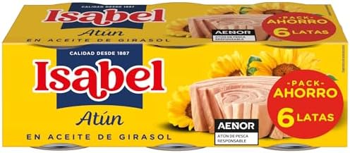 Óleo de Atum de Girassol - Pacote de 6 x 65 gr - Total: 390 gr
