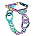 Compatible for Fitbit Blaze Bands Women Men with Frame, VOMA Stainless Steel Fitbit Blaze Watch Band Fitbit Blaze Accessories Fitbit Bands Blaze Fit bit Blaze Bands Large Small Bangle 3 Colorful