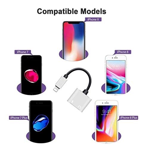 image for turelar Headphone Adapter for iPhone Headphones Splitter Adapter Compa