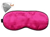 MSSilk Breathable Pure Mulberry Silk Sleep Eye Mask with Bonus Ear Plugs and a Carry Pouch (Peach Pink)