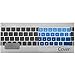 Kuzy - Blue Ombre Colors Keyboard Cover Silicone Skin for MacBook Pro 13