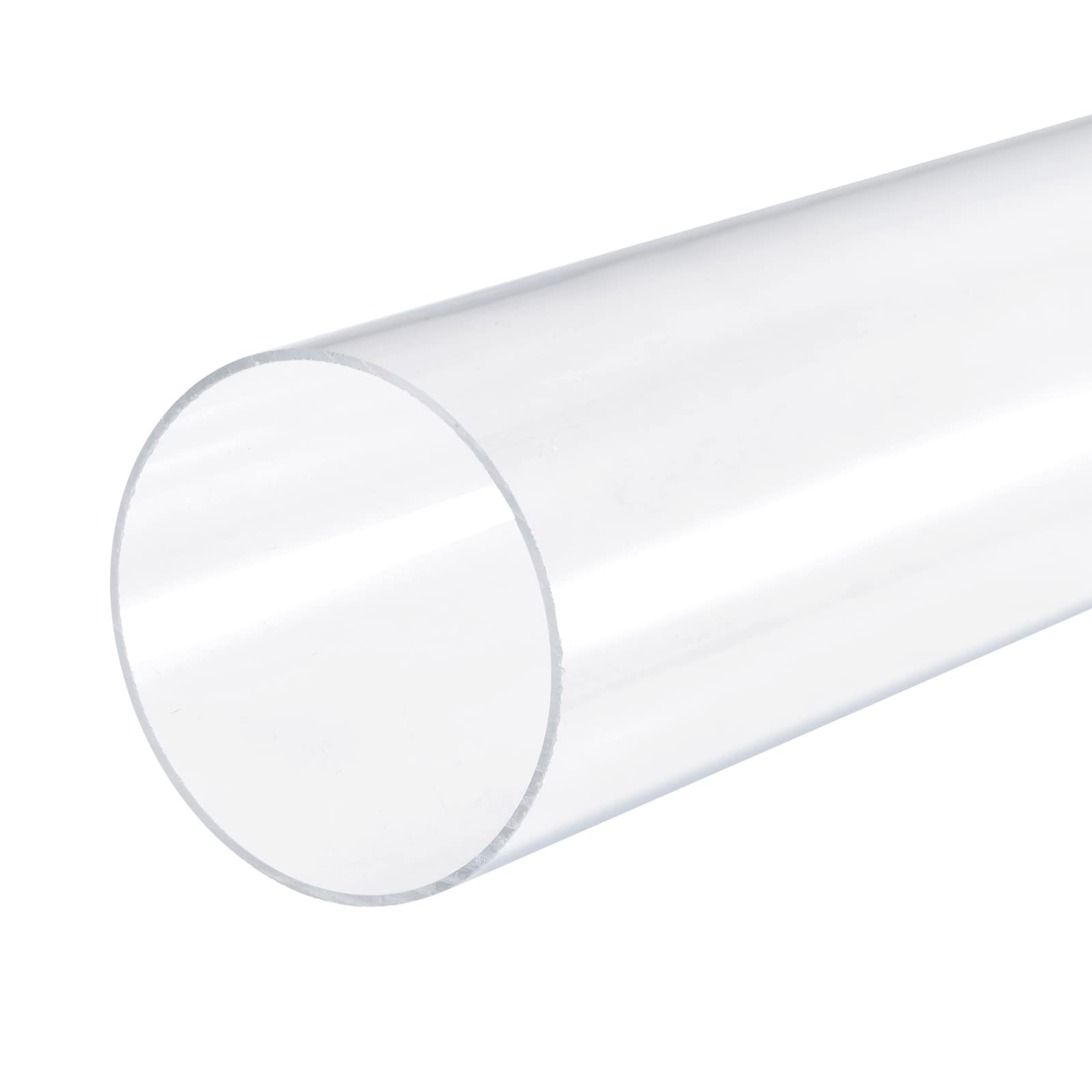 DMiotech 86mm x 90mm 20" Clear Acrylic Pipe Rigid Plastic Tubing for Aquarium Water Pipe, Water Cooling System, Plumbing