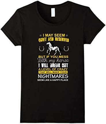 Women's Funny Horse Racing Jumping Girls Equestrian Gift T-Shirt Medium Black