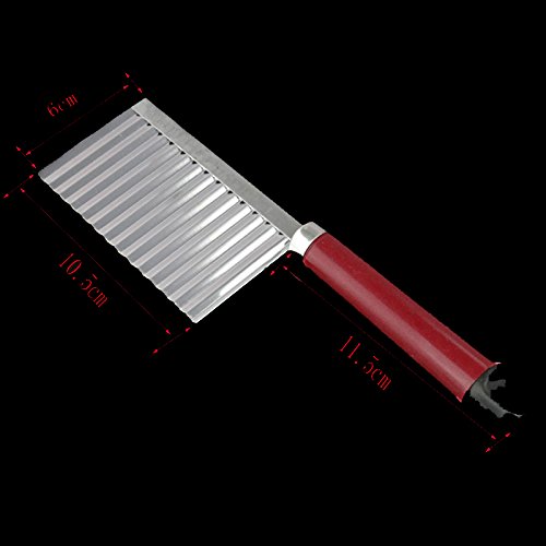 Potato Wavy Edged Knife Multifunction Stainless Steel Fruit Cutting Cooking Tool - Thumbnail 3