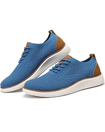 slim fit dress slacks Men's Casual Dress Oxfords Business Mesh Breathable Lightweight Walkin   Vilocy