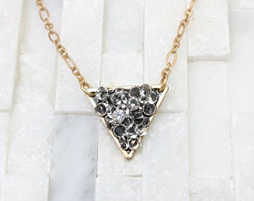 geometric necklace single triangles layering