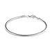 Bling Jewelry Sterling Silver Snake Chain Bracelet 3mm for European Charms Bead