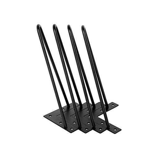 image for Boshen 3-Rod 2-Rod Table Desk Bar Hairpin Legs Metal Set of 4 6