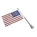 E-Most Motorcicle Flag and Flag Mount 6 x 9 Inch Thin Blue Line Flag with Flag Holder 1/2'' Flagpole Brackets Fit for Harley Honda Goldwing CB VTX CBR Suzuki Yamaha