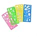 Set of 4 Plastic Drawing Painting Stencils Scale Template Sets, Graphics Stencils for Scrapbooking,Card and Craft Projects,Bookmark Ruler,Perfect for Using with Your Bullet Journal
