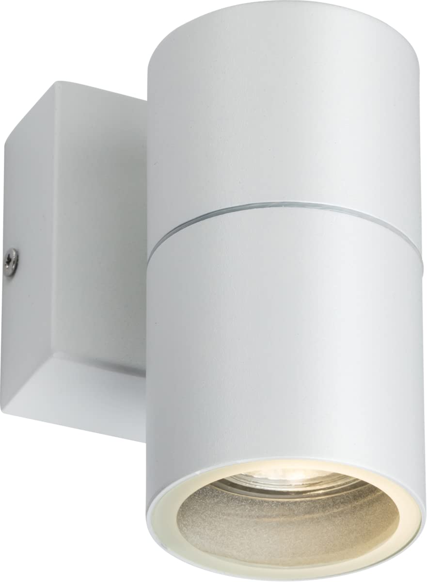 Single GU10 Outdoor Wall Light in White
