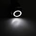 Ulincos® Latching Push Button Switch U19C2 1NO1NC SPDT ON/Off Black Metal Shell with 12V White LED Ring Suitable for 19mm 3/4