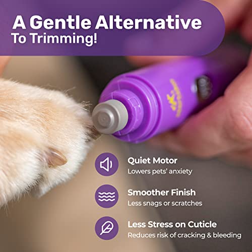 Hertzko Electric Nail Grinder for Dogs & Cats Rechargeable Dog Nail Trimmer & Clippers