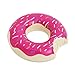 Floatie Kings: Strawberry Frosted Donut Pool Float | Giant Premium Inflatable, Summer Pool or Beach Fun, Strengthened PVC Fabric, Includes Patch Kit