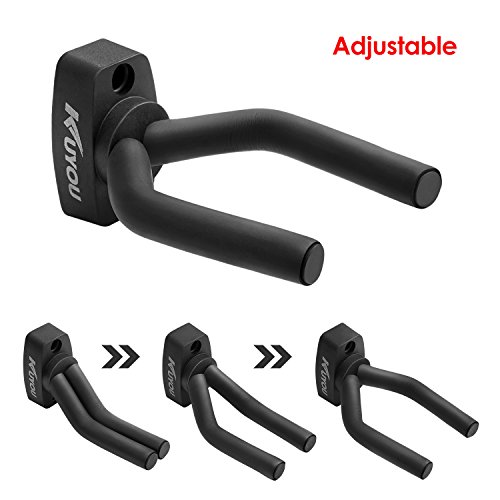 Guitar Wall Hangers Stands , KUYOU Set of 2 Guitar Hangers with One Pick Keep Hook Holder Wall Mount Fits all size Guitars