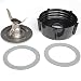 NewOster 490261 Kitchen Center 2 Rubber O Sealing Ring Gaskets Replacement Part Oster Blender Accessory Refresh Kit, small, silver & black