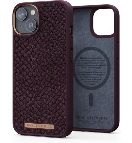 NJORD COQUE MAGSAFE CUIR DE SAUMON IPHONE 14 PLUS VIOLET en promo sur Amazon