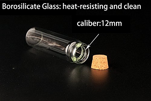 MaxMau 24 Packs of Small Glass Bottles with Cork Stopper Tiny Clear Vials Storage Container for Art Crafts Projects Decoration Party Supplies Wedding Party Favors - Thumbnail 4