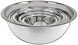 FineDine Stainless Steel Bowls, Nesting Kitchen Mixing Bowl Set | Mirror Finish [6 pieces] (Kitchen)