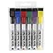Magnetic Dry Erase Markers Non Toxic with Erasers, Fine Tip, Assorted Colors, 6-Count