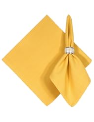 Kitchen: 100% Cotton Solid Lemon Yellow 22"x22" Oversized Napkins, Set of 6 - Traders and Company