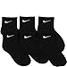 Nike Kids 6 Pack Quarter Cut Socks with Swoosh Logo (6 Pairs) Black, 13-3 Shoe/ 6-7 Sock (Toddler/Kids)