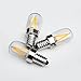 gezee 2W LED Filament T20 Night Light Bulb,Warm White 2700K, E12 Candelabra Base Lamp T20 Mini Tubular Shape,Refrigerator Indicator Bulb,20W Incandescent Equivalent, Non-dimmable,(5-Pack)