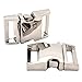 KEEJEA 3/4 inch Silver Metal Side Release Buckles Pack of 5