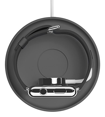 Bluelounge Kosta Smart Watch Charger Station - Compatible with Apple Watch Charger- Dark Gray