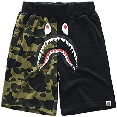 Mulynn Men's Bape Camouflage Colorblock Cotton Casual Shorts Pants