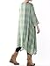 Mordenmiss Women's New Loose Thin Garb Drape Open Front Cardigan L Green Plaid