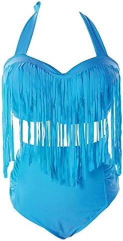 Shanxing Plus Size Swimwear for Women,High Waisted Bikini Tassels Swimsuit Bathing Suits