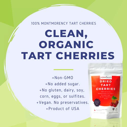 powbab Dried Tart Cherries Unsweetened 100 USA Grown Organic